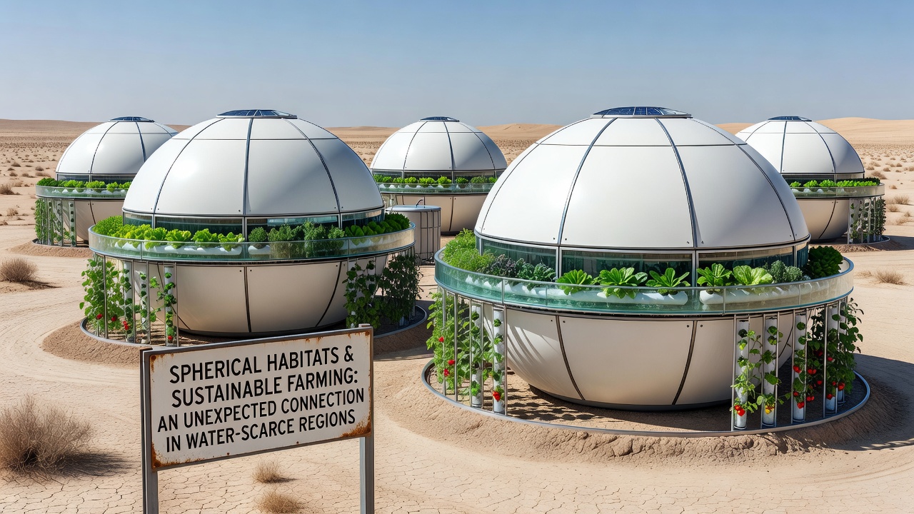 The Unexpected Connection Between Spherical Living Spaces and Sustainable Farming Practices in Water-Scarce Areas